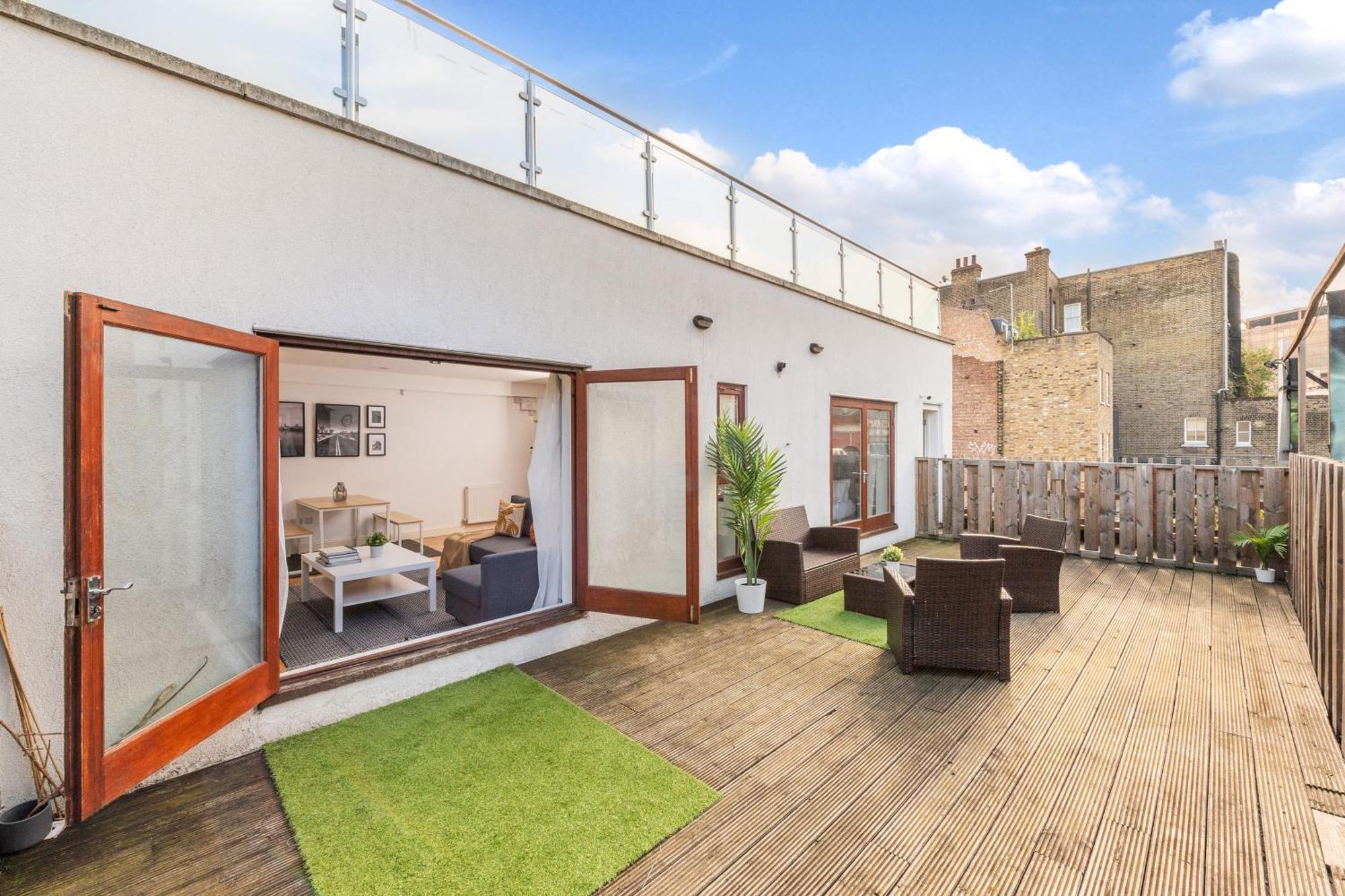 London Waterloo Apartment With Large Private Terrace - View Of The London Eye - 1 Bedroom 1 Bath Extérieur photo