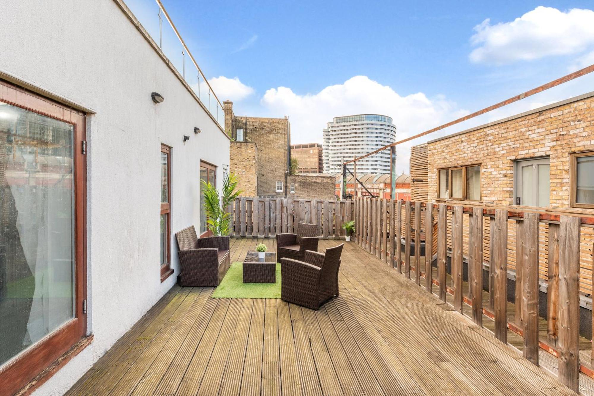 London Waterloo Apartment With Large Private Terrace - View Of The London Eye - 1 Bedroom 1 Bath Extérieur photo